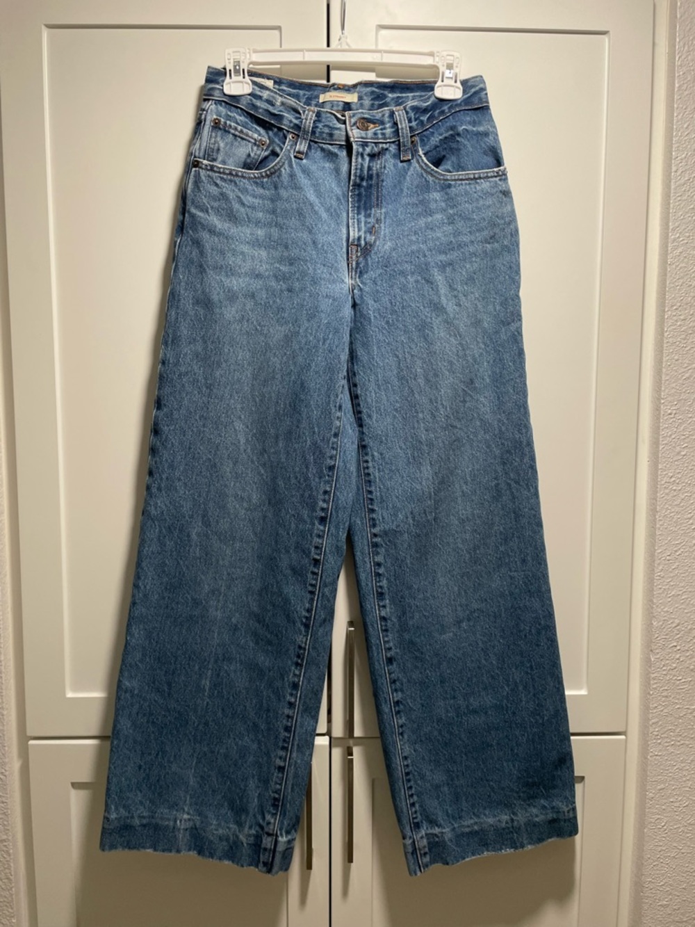 Levi’s Premium XL Baggy Straight Jeans Low Fi Prep Medium Wash - Picture 3 of 7